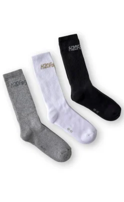 H2O Fagerholt Strømper - Suck Socks - Black/White/Grey mel