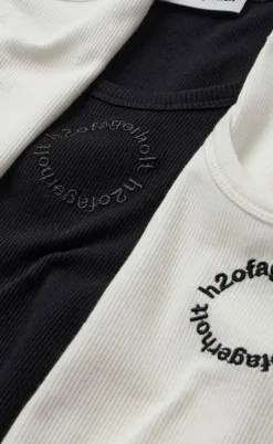 H2O Fagerholt Top - 3 Pack Tank Top - White/Black
