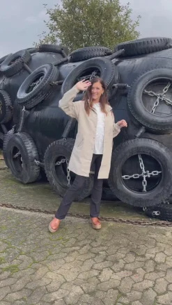 H2O Regnjakke - Rømø Long Unisex - Dusty Oak