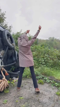 H2O Regnjakke - Rømø Long Unisex - Warm Grey