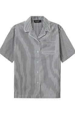 H2O Skjorte - Rønne Essential - Black/White Stripe