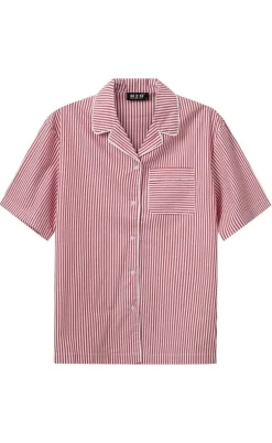 H2O Skjorte - Rønne Essential - Red/White