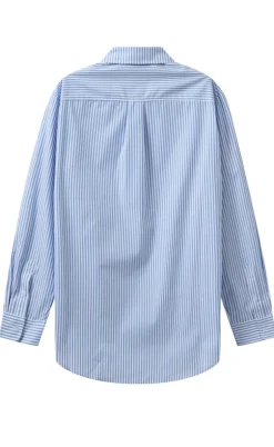 H2O Skjorte - Rønne Essential LS - Blue/White Stripe