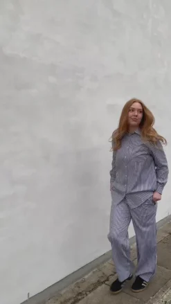 H2O Skjorte - Rønne Essential LS - Blue/White Stripe