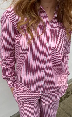 H2O Skjorte - Rønne Essential LS - Red/White