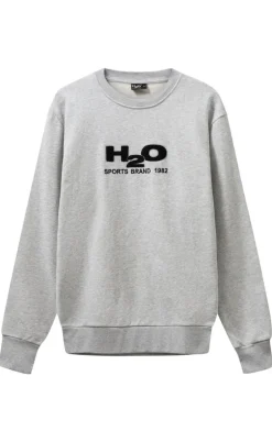 H2O Sweatshirt - Logo - Lt. Grey Mel/Black