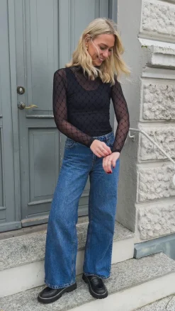 Hype The Detail Bluse - Mesh - Navy