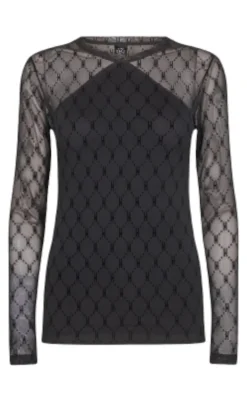Hype The Detail Bluse - Mesh 310 - Black