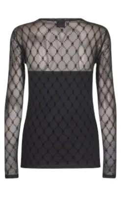 Hype The Detail Bluse - Mesh 310 - Black