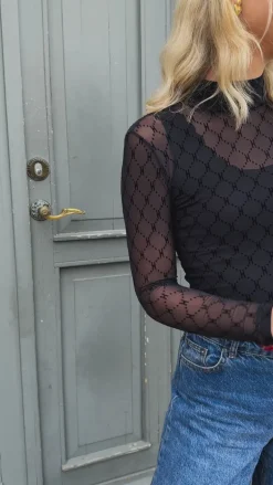 Hype The Detail Bluse - Mesh Turtle Neck - 9