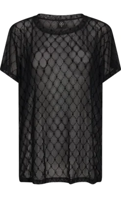 Hype The Detail Bluse - Oversize Mesh - Black