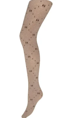 Hype The Detail Strømpebukser - Heavy Logo - Beige