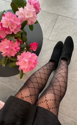 Hype The Detail Strømpebukser - Logo 25 Denier - Black