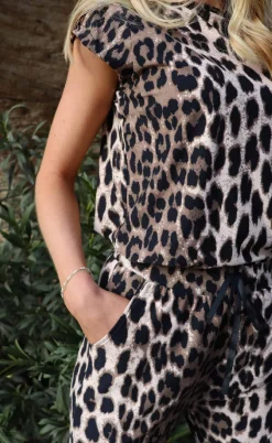 Liberte Bukser - Alma - big Lux Leo/Fossil