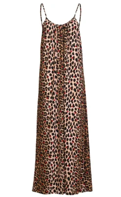 Liberte Kjole - Alma Long Strap - Lux Leo/Red Heart