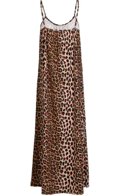 Liberte Kjole - Alma Long Strap - Lux Leo/Red Heart