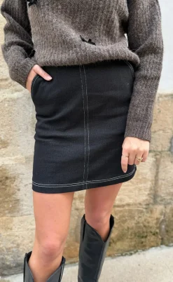 Liberte Nederdel - Asta - Black Denim