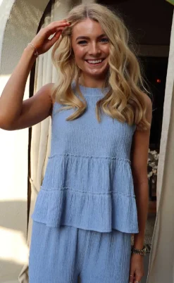 Liberte Top - Anni - Dusty Blue