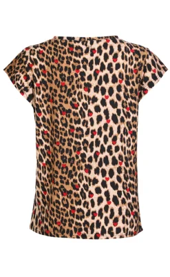 Liberte T-shirt - Alma U - Lux Leo/Red Heart