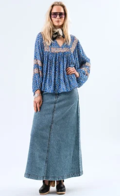 Lollys Laundry Bluse - Teel - Blue