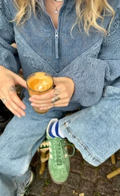 Lollys Laundry Jakke - Fall - Dusty Blue