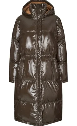 Lollys Laundry Jakke - Willa Long - Dark Mokka