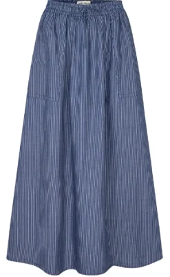 Lollys Laundry Nederdel - Akane Maxi - Dark Blue
