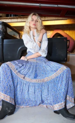 Lollys Laundry Nederdel - Diamond - Blue