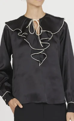 Love & Divine Bluse - Love1241 - Black/Cream