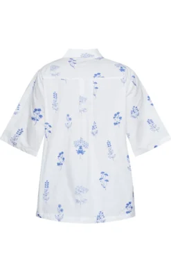 Love & Divine Bluse - Love1351 - White/Blue