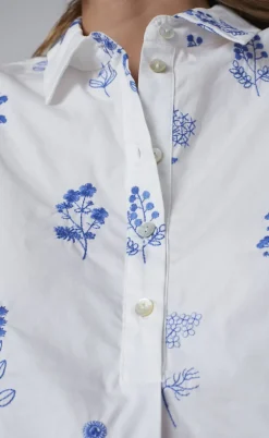 Love & Divine Bluse - Love1351 - White/Blue