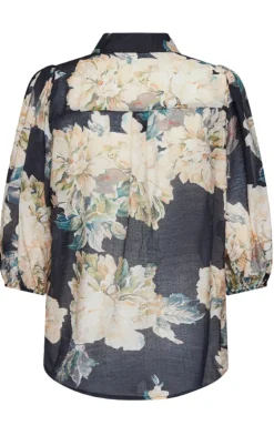 Love & Divine Bluse - Love436-17 - Black/Flower