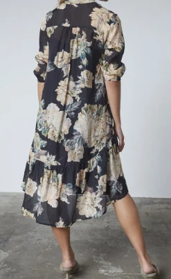 Love & Divine Kjole - Love958-9 - Black Flower