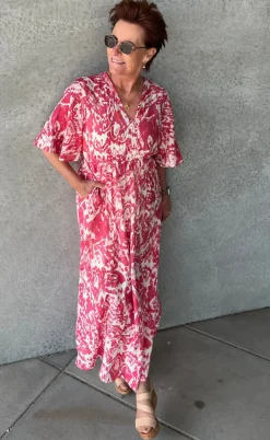 Love & Divine Kjole - Love1340-1 - Red Ethnic