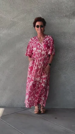 Love & Divine Kjole - Love1340-1 - Red Ethnic