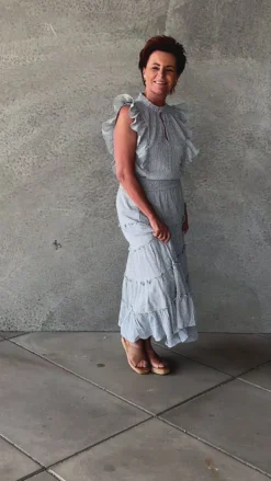 Love & Divine Nederdel - Love1326 - Blue/White Stripe