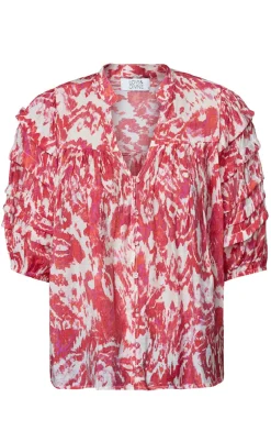 Love & Divine Skjorte - Love1336-1 - Red Ethnic