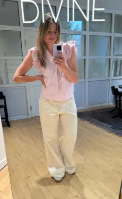 Love & Divine Top - Love1382 - Baby Pink/Stripe