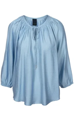 Luxzuz Bluse - Cici - Chambray Blue
