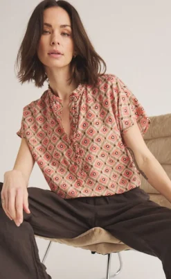 Luxzuz Bluse - Maritoana - Hot Coral