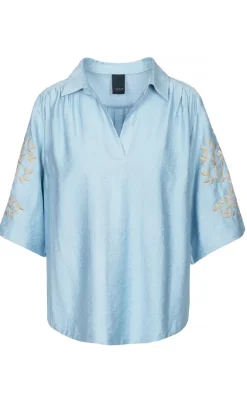 Luxzuz Bluse - Siwa - Chambray Blue