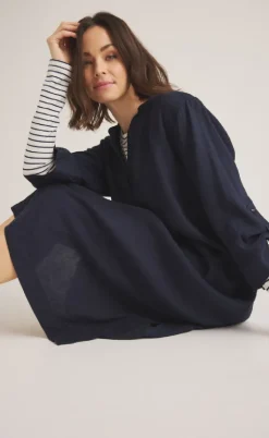 Luxzuz Kjole - Josia - Navy Blue