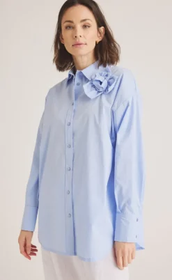 Luxzuz Skjorte - Gerflow - Brunnera Blue