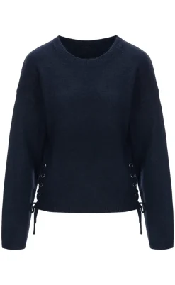Luxzuz Striktrøje - Albertine - Navy Blue
