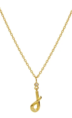 Maanesten Halskæde - J Alphabet - Gold Colour