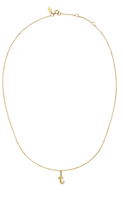 Maanesten Halskæde - T Alphabet - Gold Colour