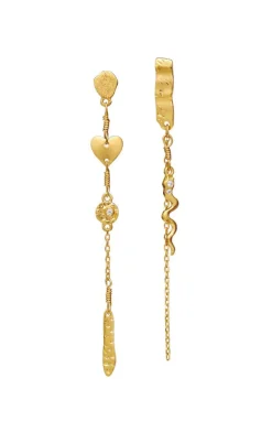 Maanesten Øreringe - Delfine - Gold Colour