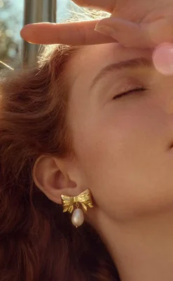 Maanesten Øreringe - Diana - Forgyldt