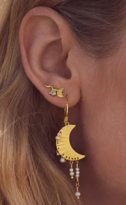 Maanesten Øreringe - Esta - Gold Colour