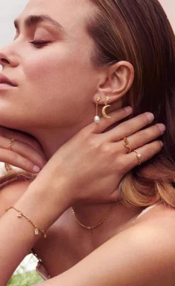 Maanesten Øreringe - Nyla - Gold Colour